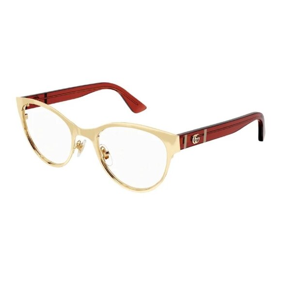 NEW GUCCI EYEGLASSES GOLD RED WOMEN EYEWEAR GUCCI